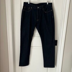 Buck Mason Jeans Ford Standard Dark Denim Straight Leg Jeans 36/34 hemmed